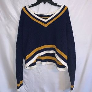 Pacsun Navy Cropped Sweater